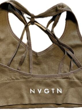 NVGTN Women's Mocha Ribbed Strappy Bralette